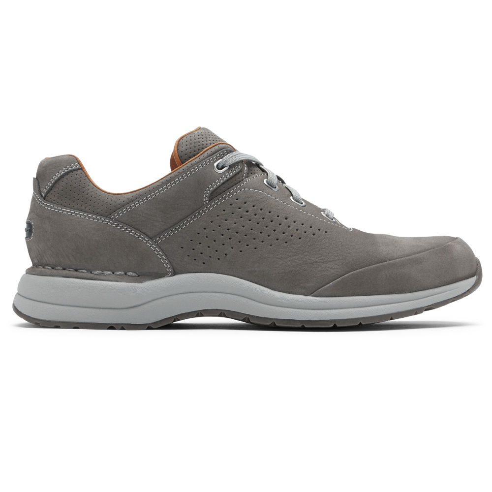 Rockport Mens Edge Hill 2 Plain Toe - Sneakers Dark Grey - FQR025174